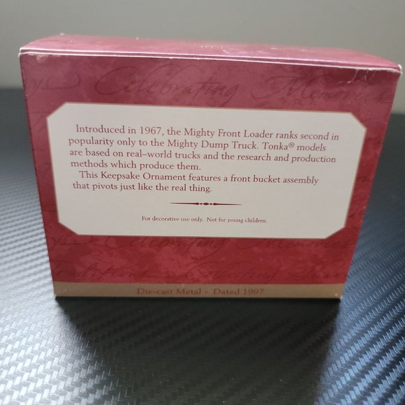 Vintage 1997 Hallmark Keepsake Ornament Tonka Die-cast Metal Mighty Front Loader - Picture 2 of 9